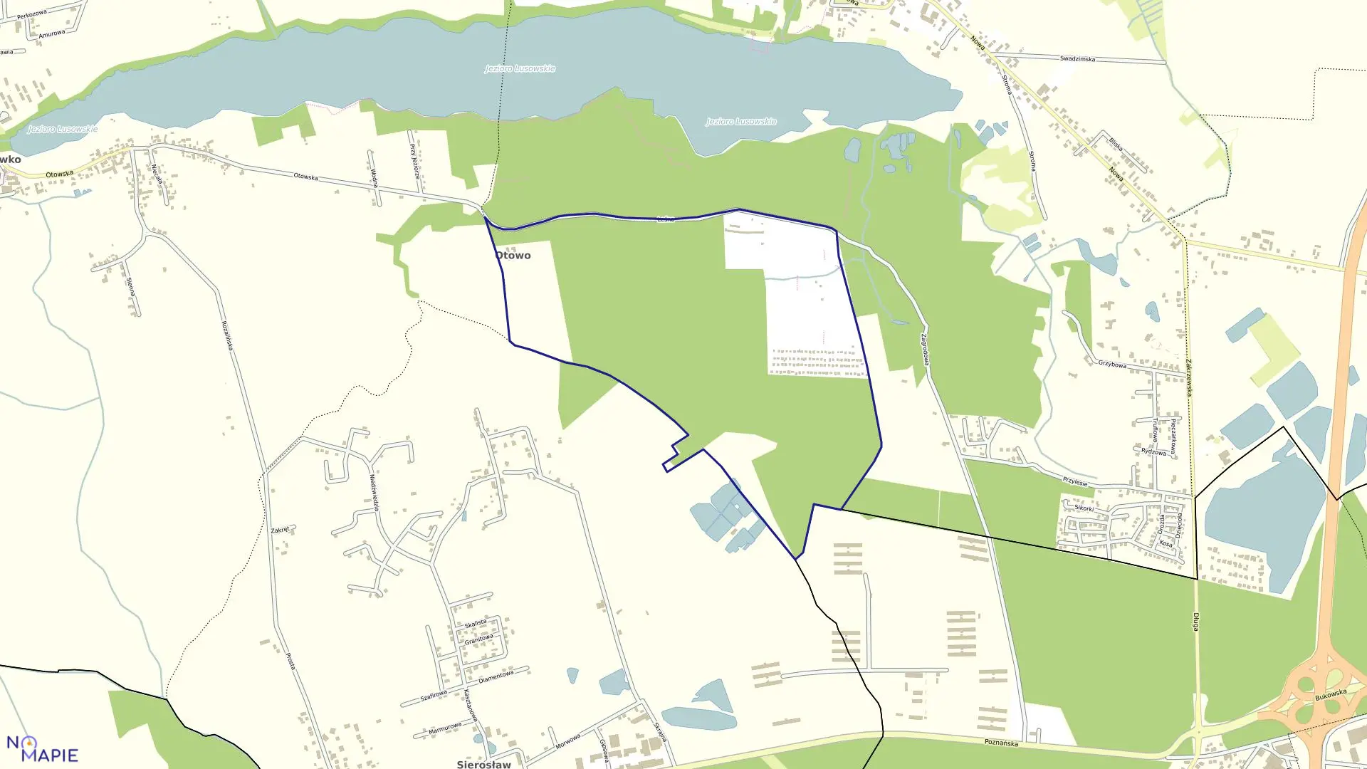 Mapa obrębu OTOWO w gminie Tarnowo Podgórne